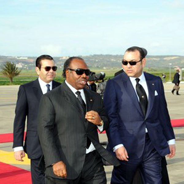 EL presidente gabons llega a Tnger