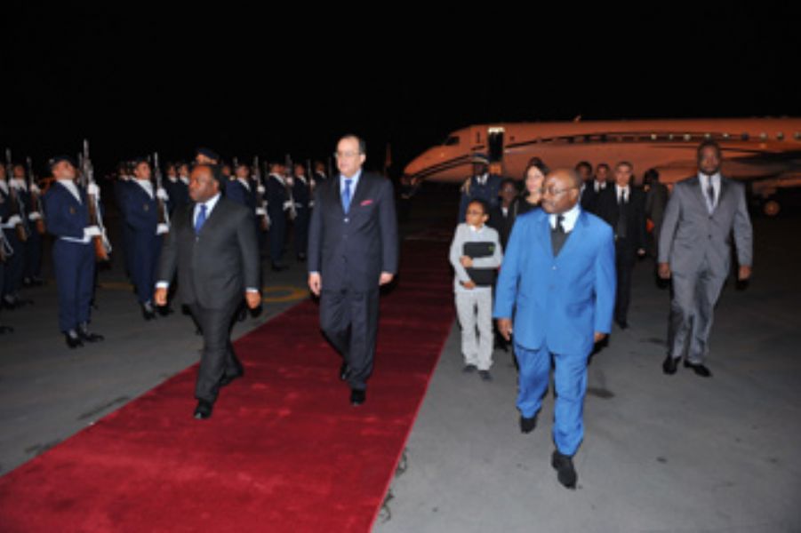 El presidente gabons llega a Marruecos