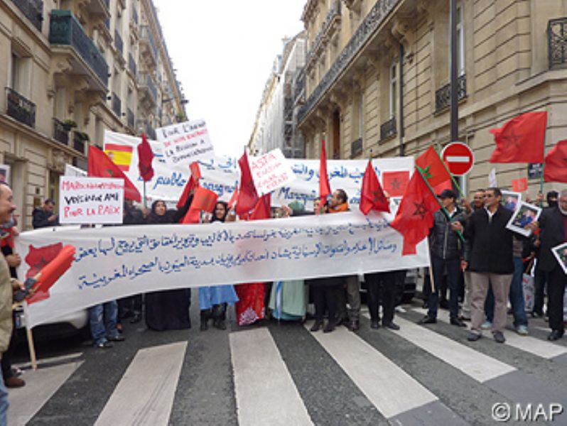 Manifestacin ante la embajada de Espaa en Pars