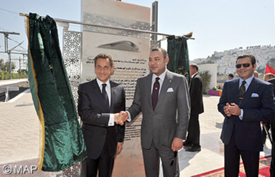 El presidente francés Nicolas Sarkozy y el rey Mohamed VI respaldan la llegada del TGV  a Tánger