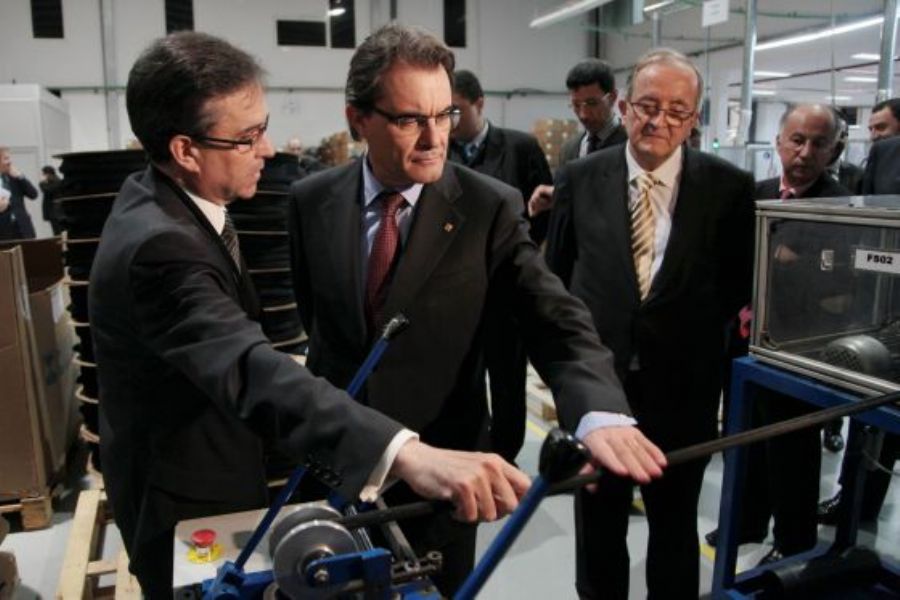 El presidente de la Generalitat, Artur Mas, inaugura una fabrica en Tnger